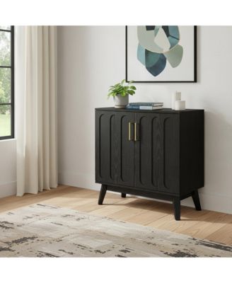 32 Inch Wood Accent Cabinet