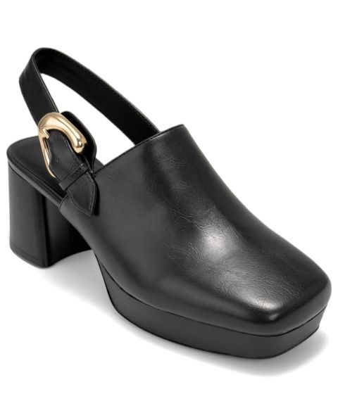 Женские туфли Aerosoles Shayla Slingback Platform Pumps, цвет: Чёрный кожаный
