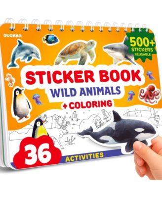 Sticker Book for Kids Ages 3-5 - Draw and Stick Toddler Activity Book with 500+ Stickers, Create Your Own Scenes for Travel and Quiet Time