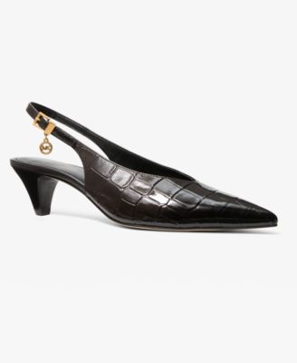 MICHAEL Women's Tonya Slingback Kitten Heel Pointed Toe Pumps