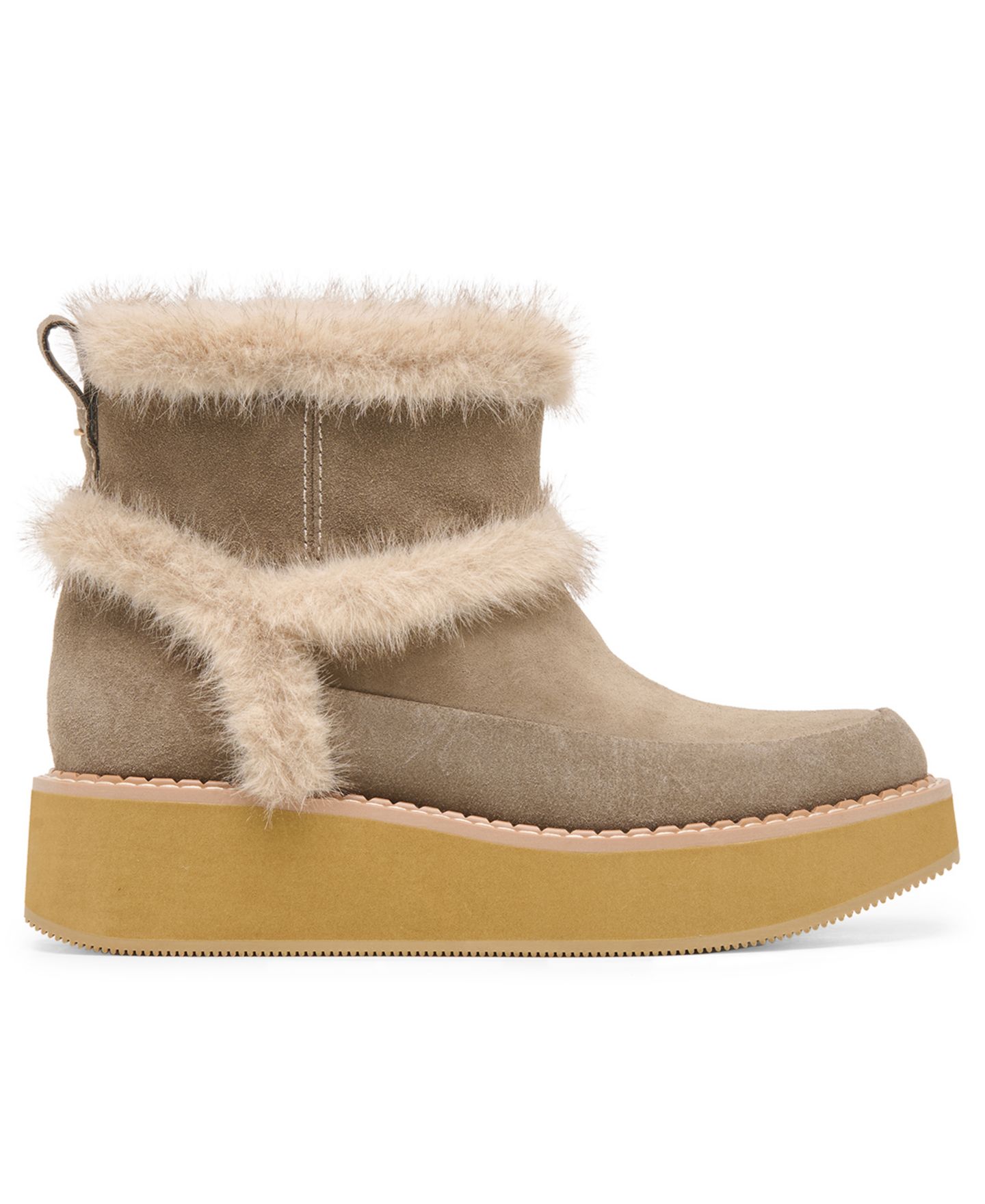Женские ботинки Dolce Vita Pixie Plush H2O Cold Weather Suede, цвет: Оливковый замшевый — фото 2