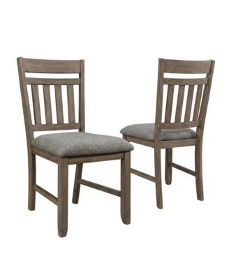Solid Wood Upholstered Dining Chair for Kitchen and Dining Room, Set of 2