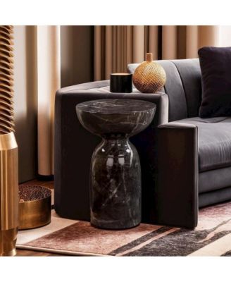 Elegant Marble Side Table with Durable Concrete Construction