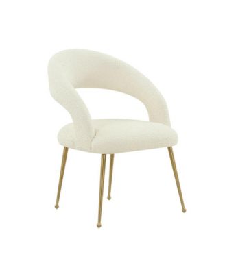 Gold Leg Modern Glam Dining Chair with Fiber-Wrapped Foam Seat
