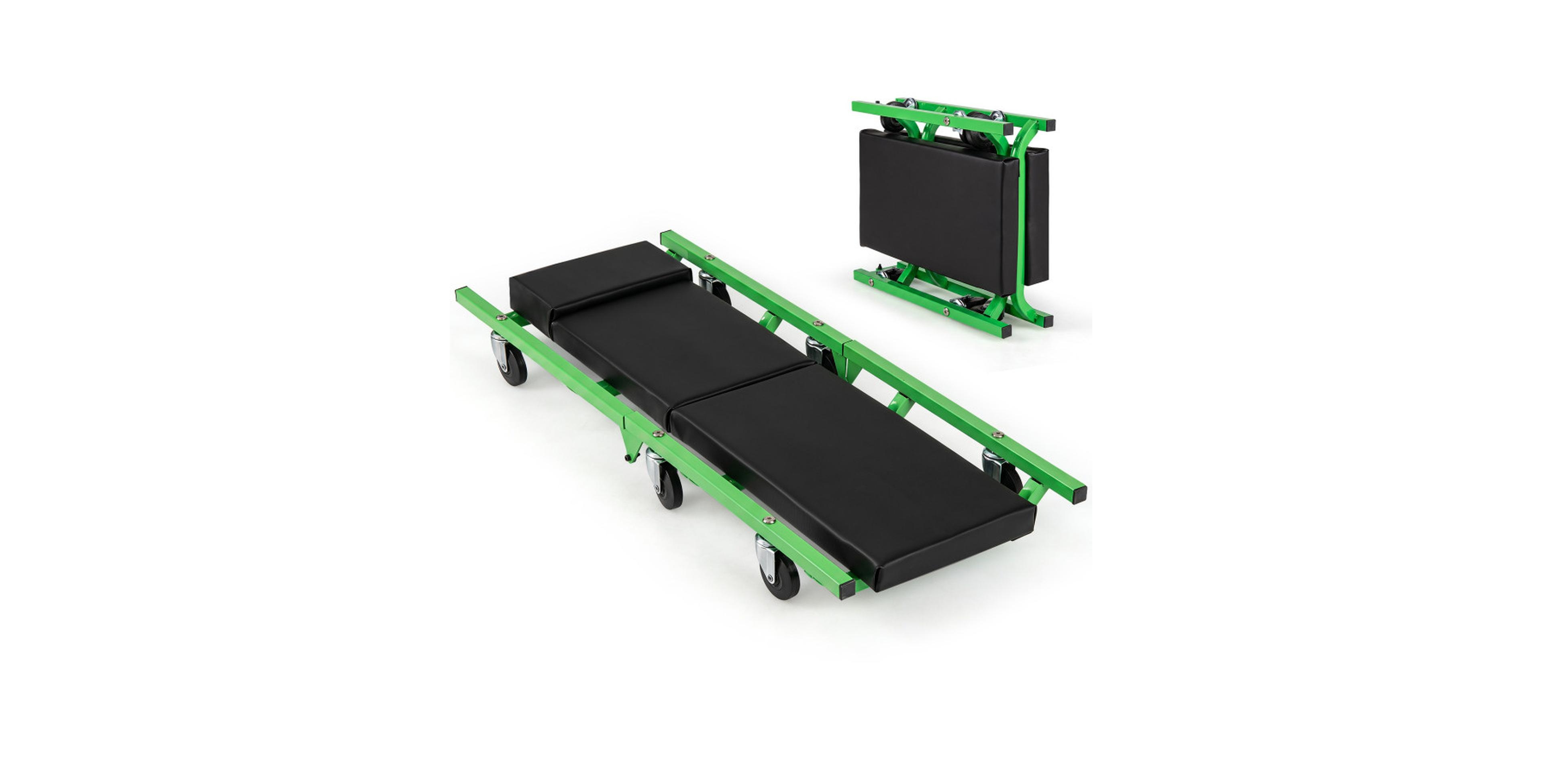 Sugift Foldable Rolling Mechanic Creeper with 360-Degree Swivel Wheels