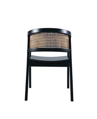 Lucas Modern Scandinavian Cane-Back Dining Armchair