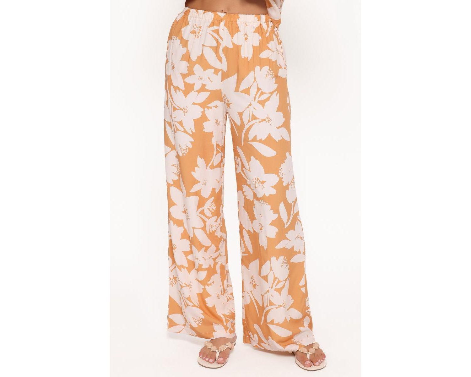 Women's Flynn Off-Shoulder Floral Wide-Leg Top and Pants, 2-Piece Set