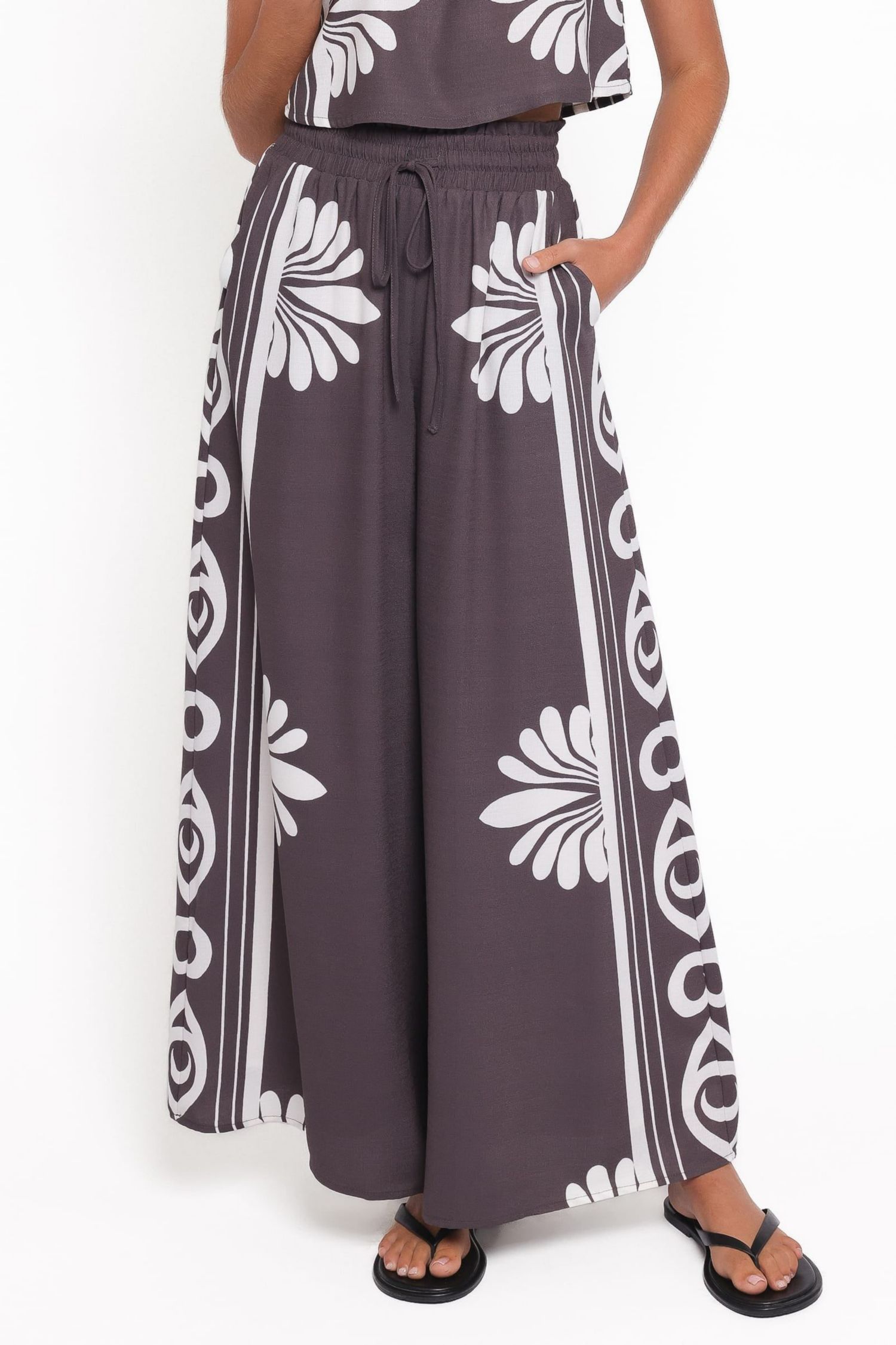 Women's Timothy Cropped Square-Neckline Wide-Leg Top and Pants, 2-Piece Set