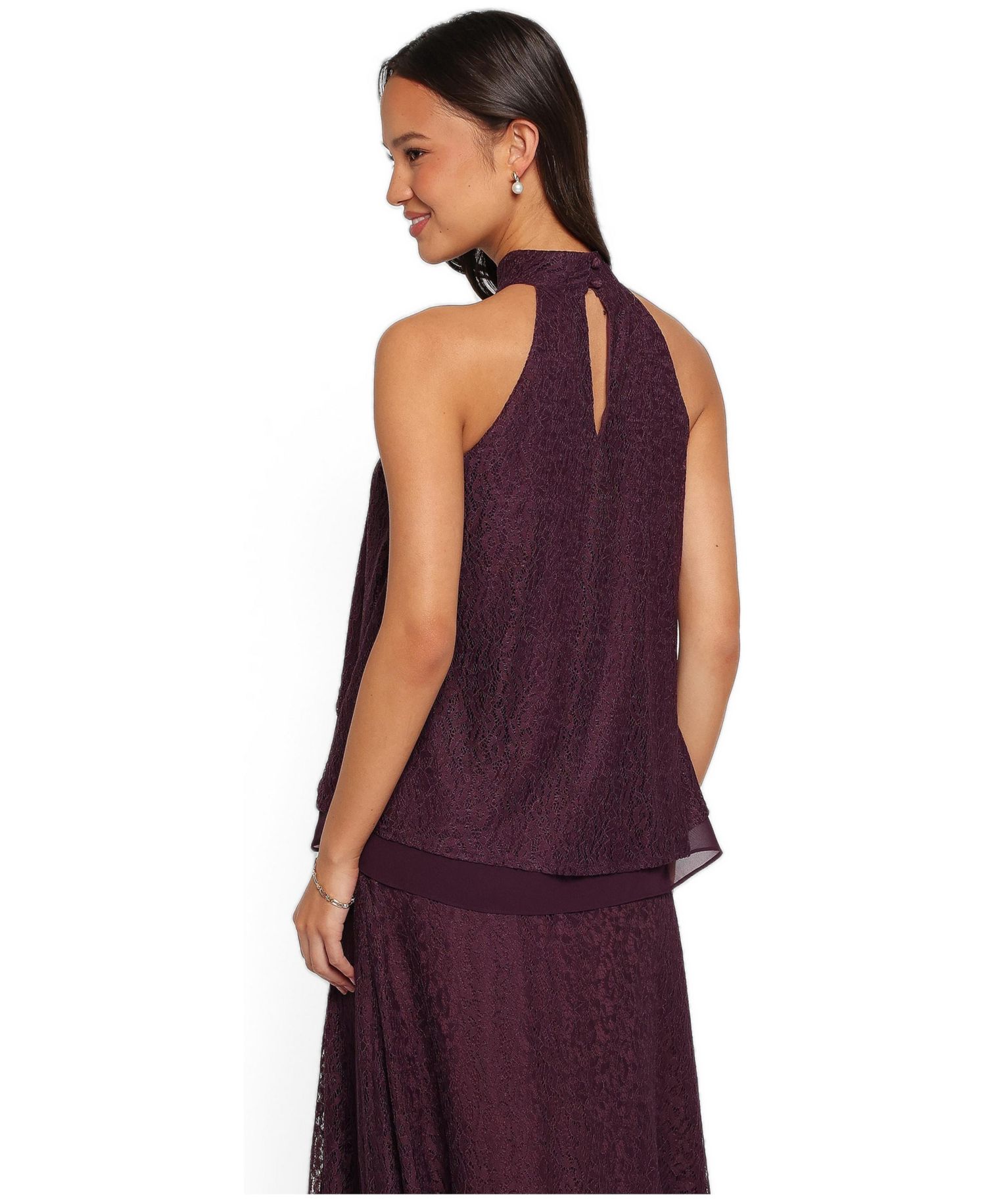 Women's Tracy Halter Sleeveless Lace Top