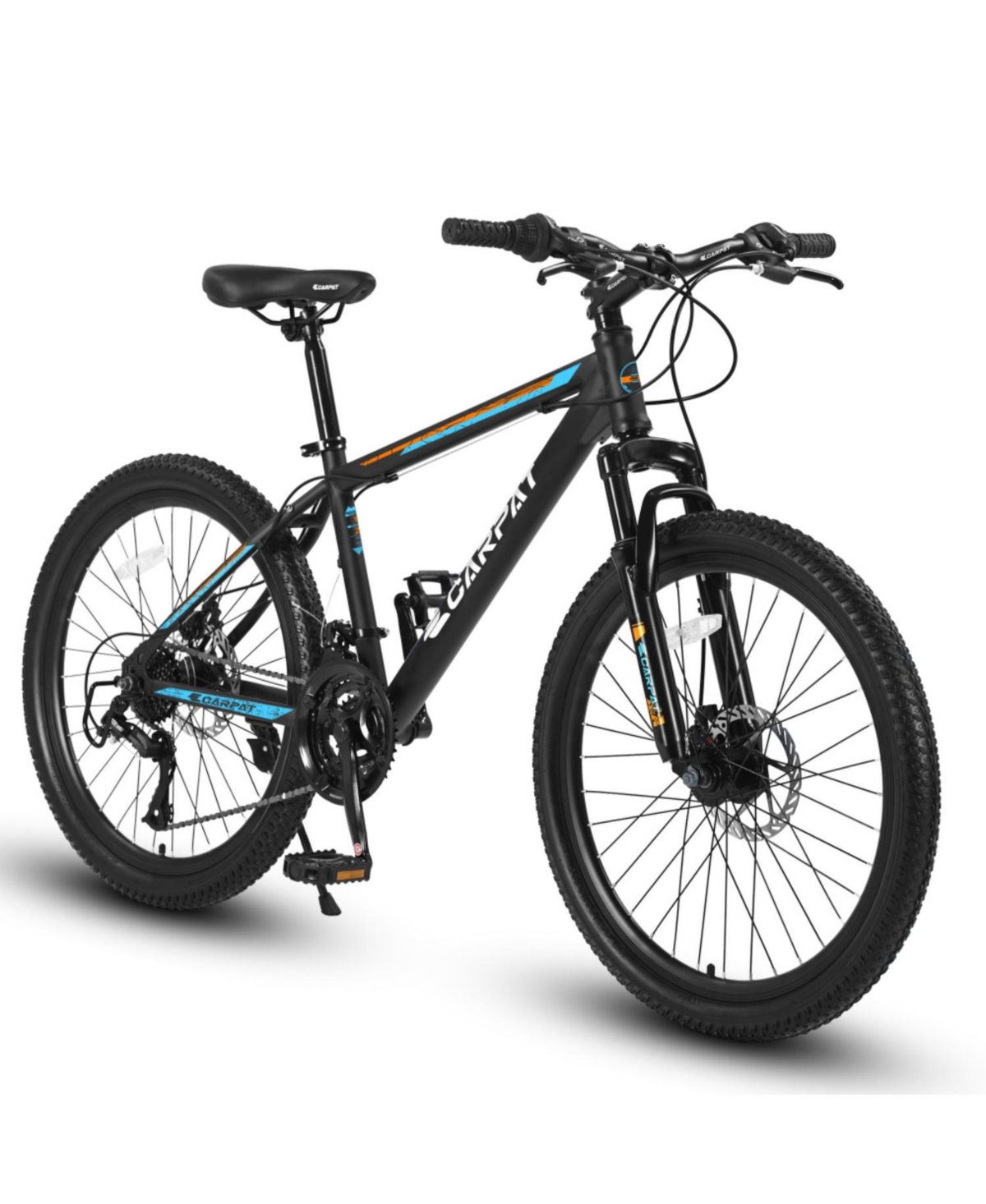 ECHTPeak 26 Inch Mountain Bike,Shimano 21 Speeds with Mechanical Disc Brakes,High-Carbon Steel Frame,Suspension Mtb Bikes,for Adult and Teenagers