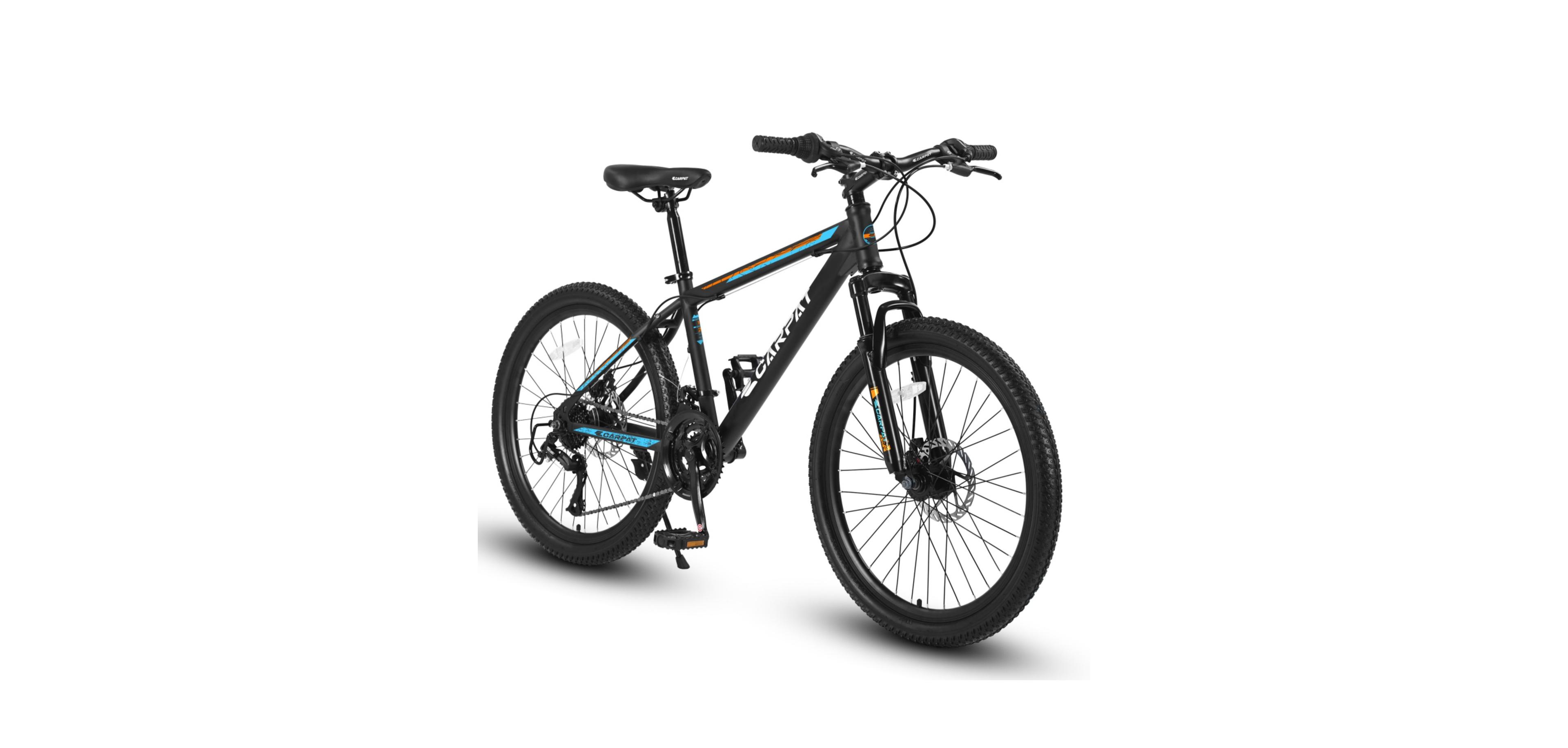 ECHTPeak 26 Inch Mountain Bike,Shimano 21 Speeds with Mechanical Disc Brakes,High-Carbon Steel Frame,Suspension Mtb Bikes,for Adult and Teenagers