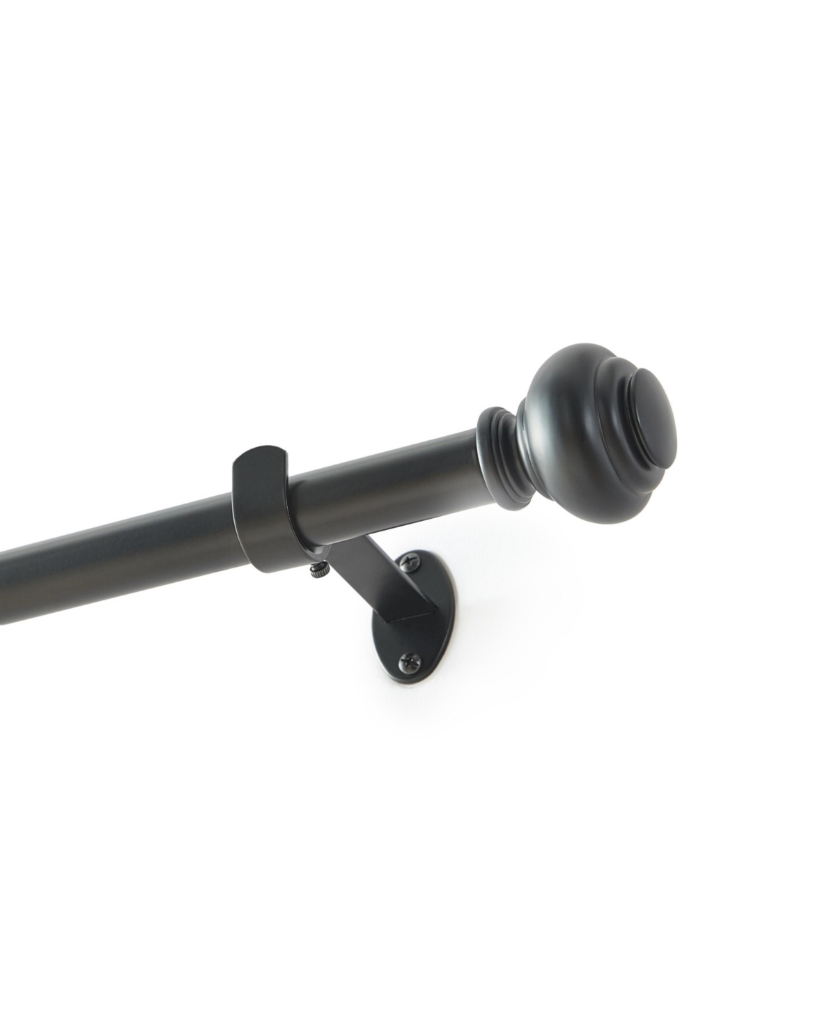 Lenox Manor 1" Single Curtain Rod with Rounded Globe Finial Design