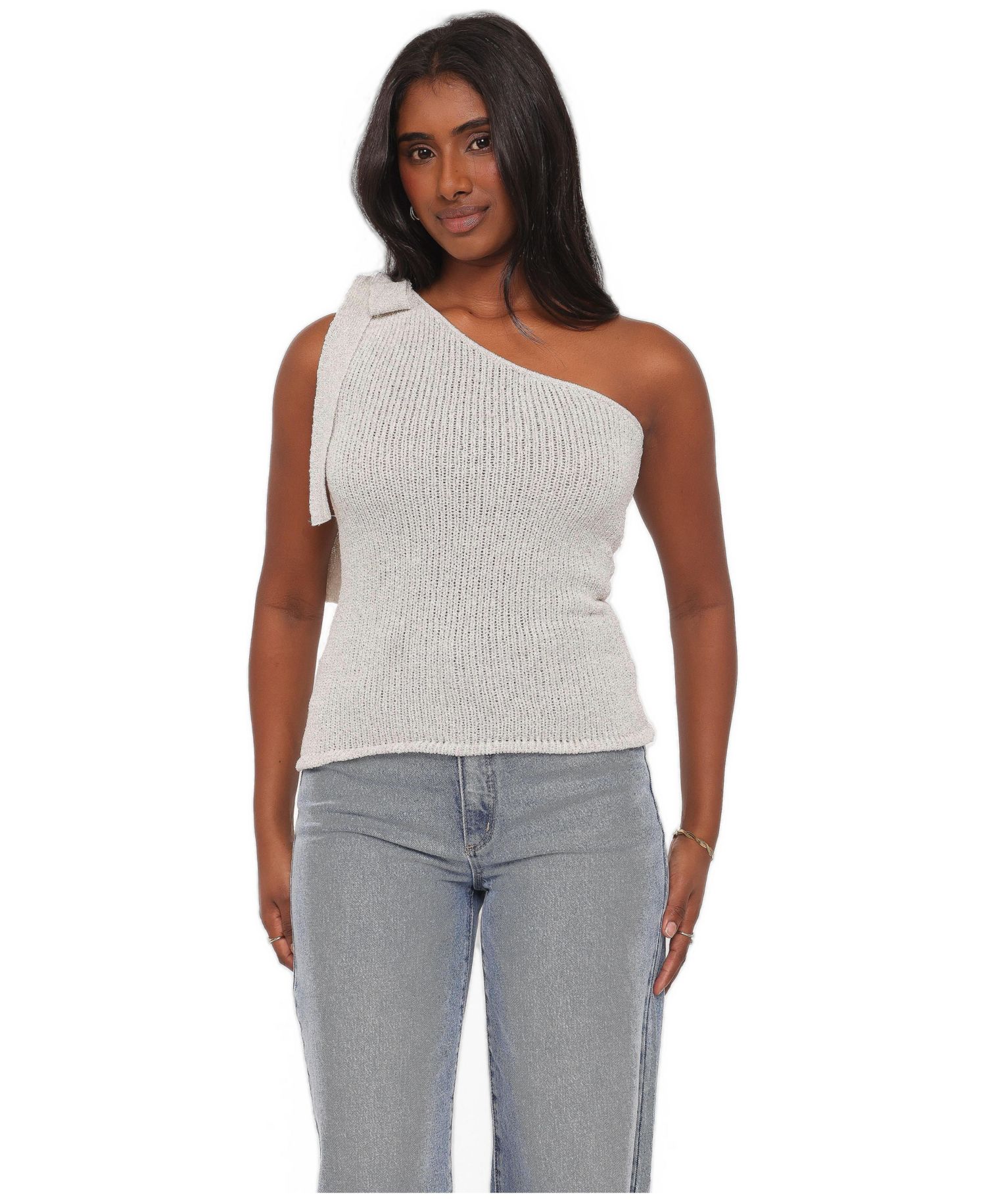Women's Jutta One-Shoulder Knit Tie-Front Top