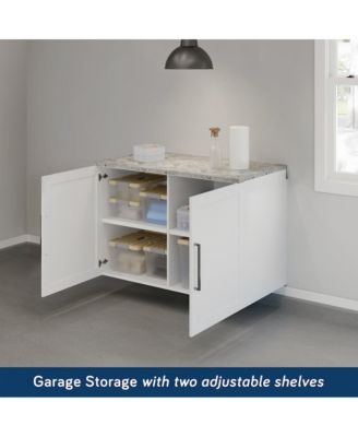 GarageCore Bundled Cabinet with Faux Stone Top and Doors