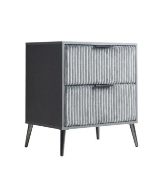 Nightstand with Modern Design and Center Drawer Glide Mechanism