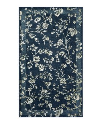 Aria Border Floral Slip Resistant Accent Rug, 26" x 45"