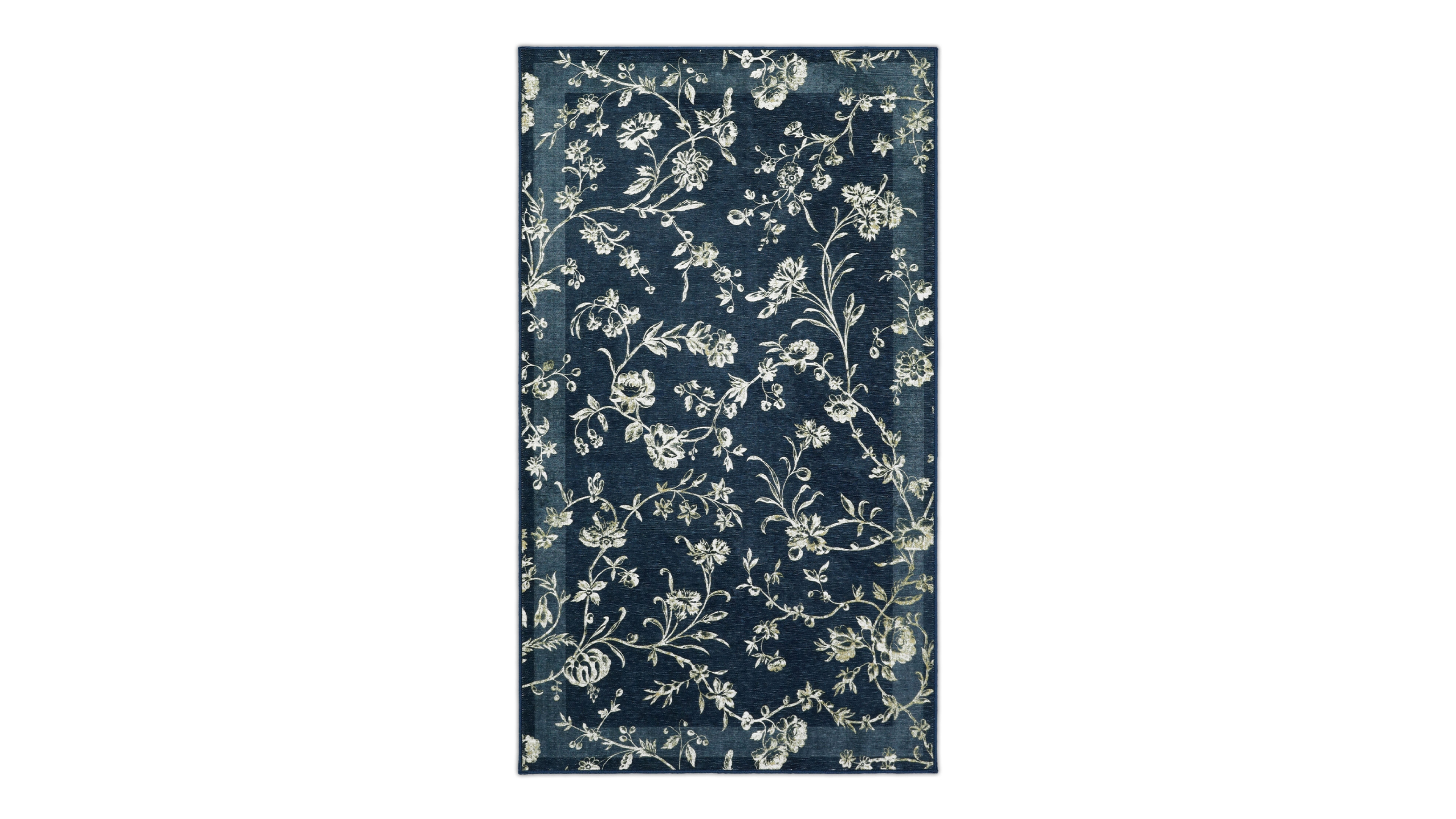 Laura Ashley Aria Border Floral Slip Resistant Accent Rug, 26" x 45"