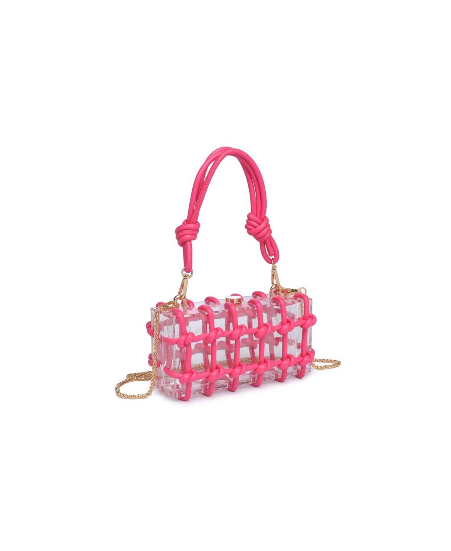 Женская сумка Urban Expressions Mavis Rhinestone-Knot Detachable Chain Strap Evening, цвет: Розовый — фото 3