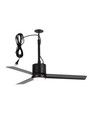 42 Matte ABS 3-Blade Wet Rate Outdoor Patio Ceiling Fan with Light and Remote