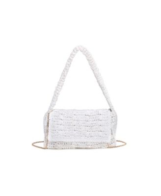 Women's Anika Woven Straw Detachable Chain Strap Crossbody