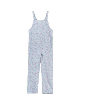 Girls' 4-16 Cherry Blossom Square Neck Sleeveless Jumpsuit