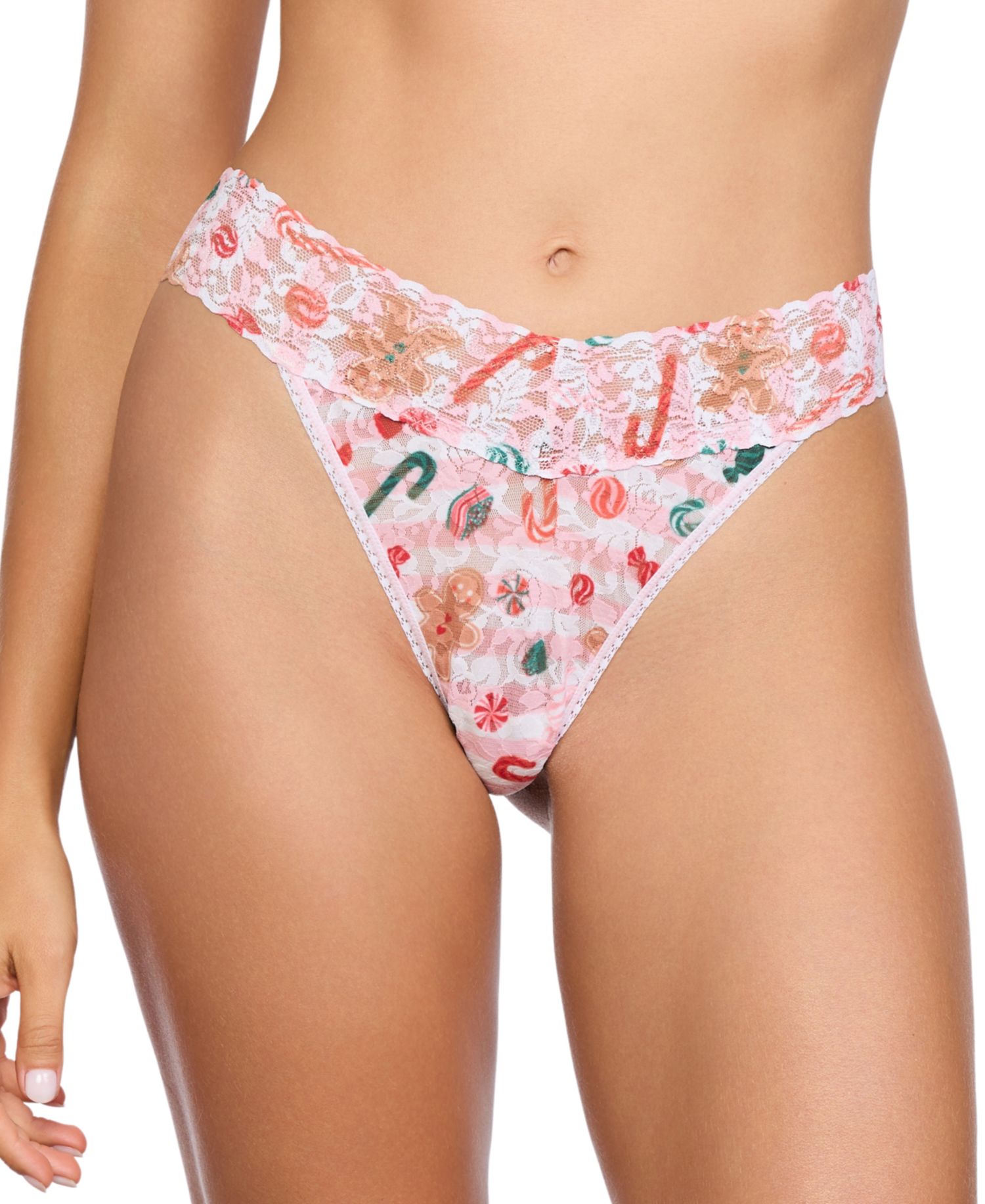 Women's Gingerbread House Lace Thong