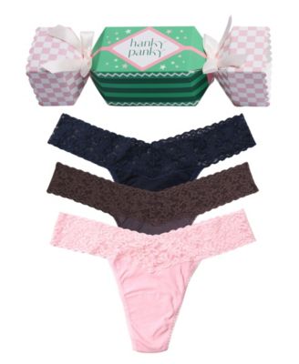 Women's Holiday Lace Low-Rise Thong