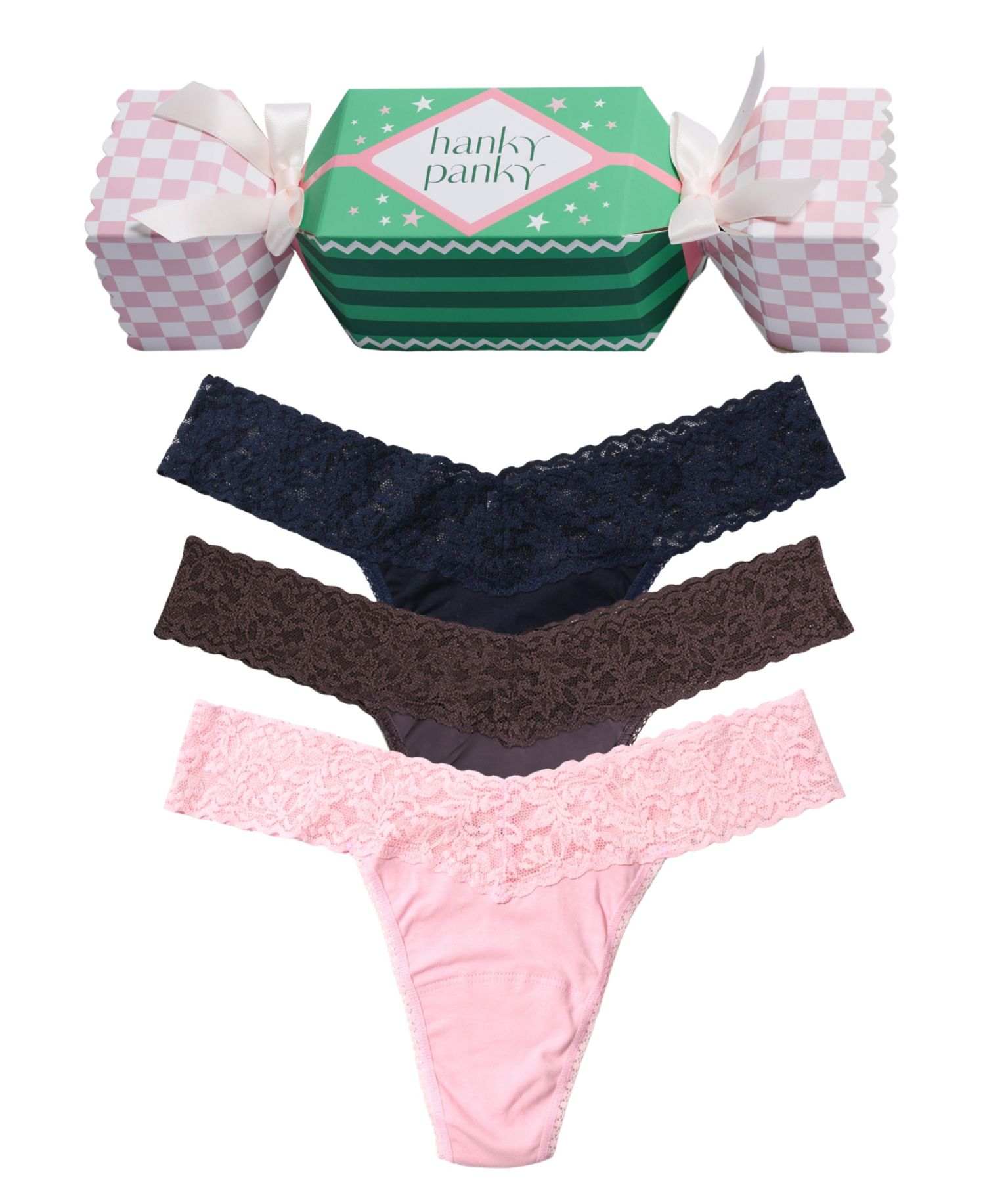 Women's Holiday Lace Low-Rise Thong