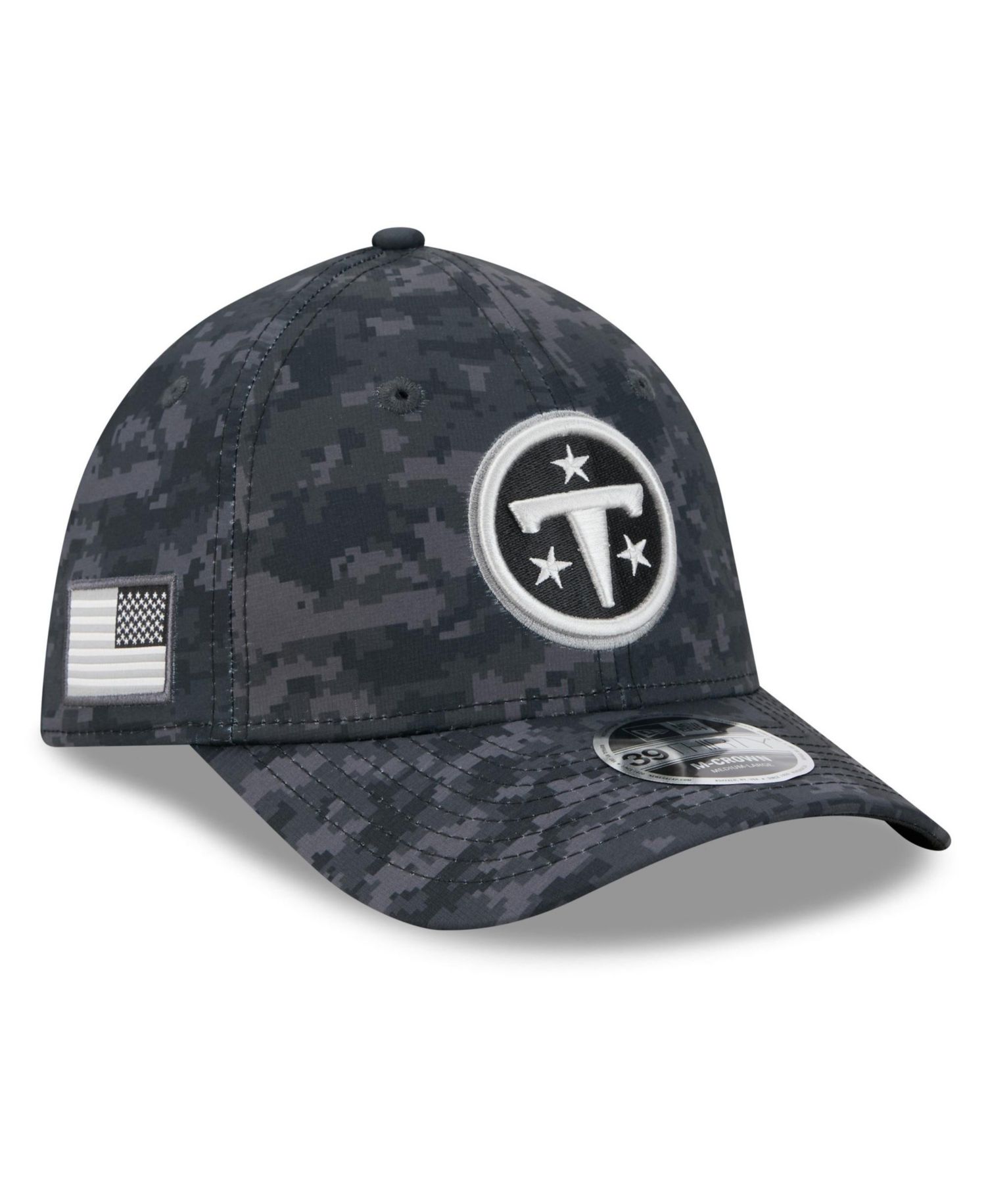 Men's Black Tennessee Titans 2026 Salute to Service 39THIRTY Flex Hat