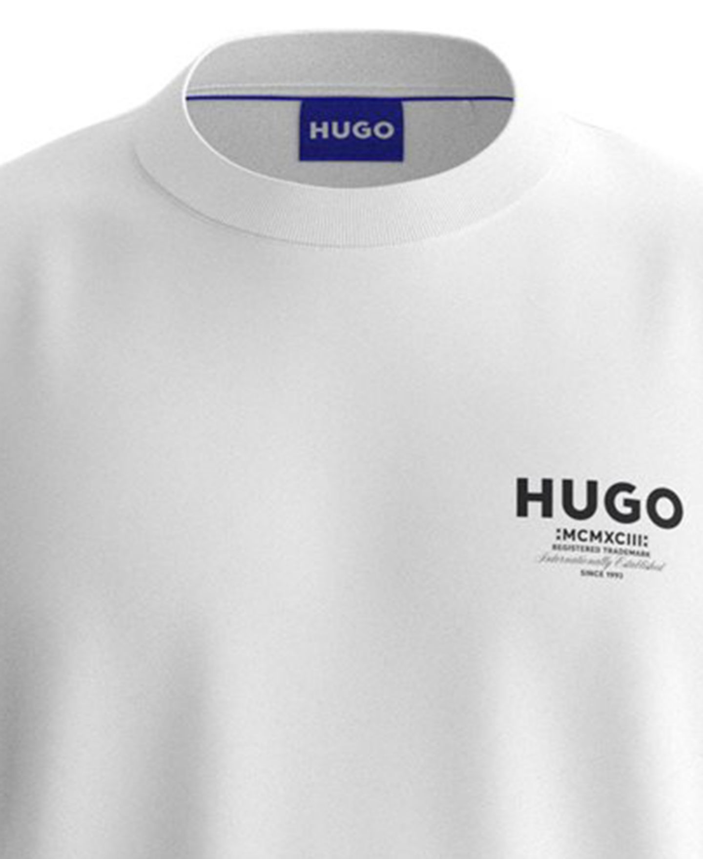 Мужская футболка Hugo Boss Nerberri Crewneck Logo, цвет: Белый — фото 2