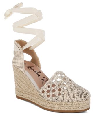 Nomader Lace-Up Woven Espadrille Wedges