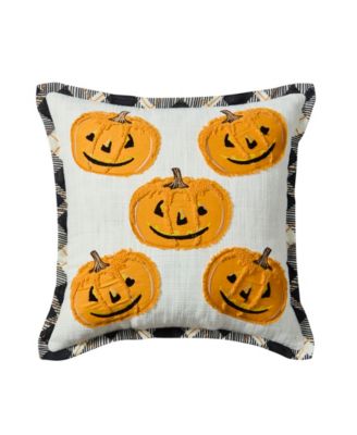 Howla Pumpkin Reversible Fall Decorative Pillow, 18" x 18"