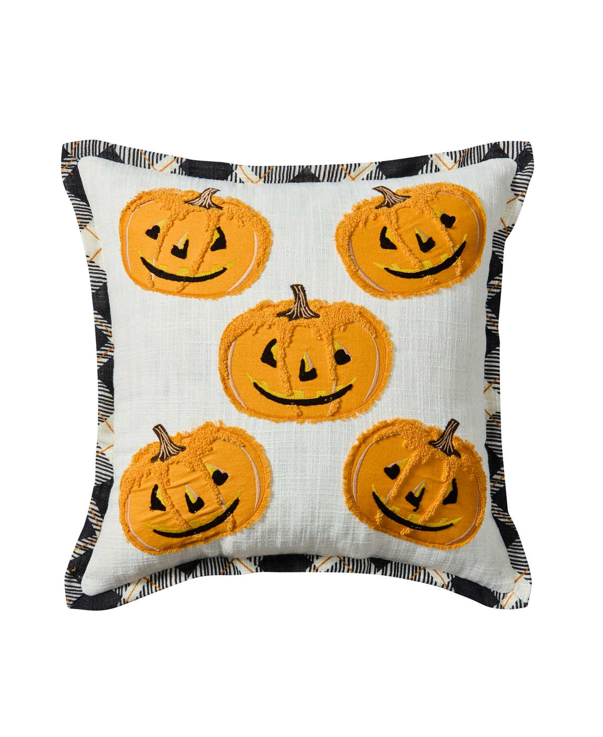 Hallmark Howla Pumpkin Reversible Fall Decorative Pillow, 18" x 18"