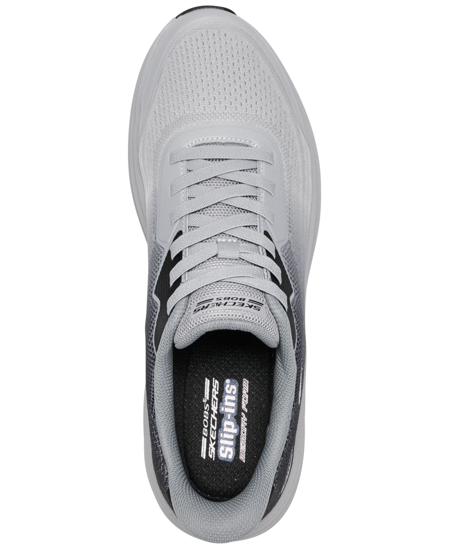 Мужские кроссовки Skechers Slip-ins: Bobz Skillz - Gradient Flow Casual, цвет: Серый — фото 5