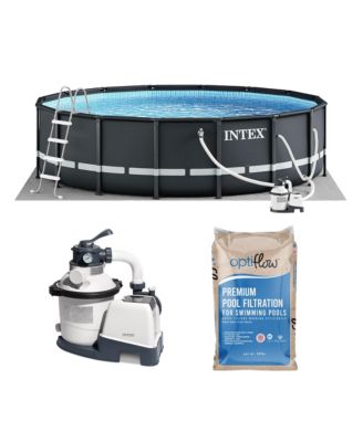 Ultra XTR Frame 16'x48" Above Ground Pool and OptiFlow Premium Filter Sand