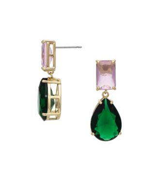 Cubic Zirconia Pear-Shaped Drop Earrings