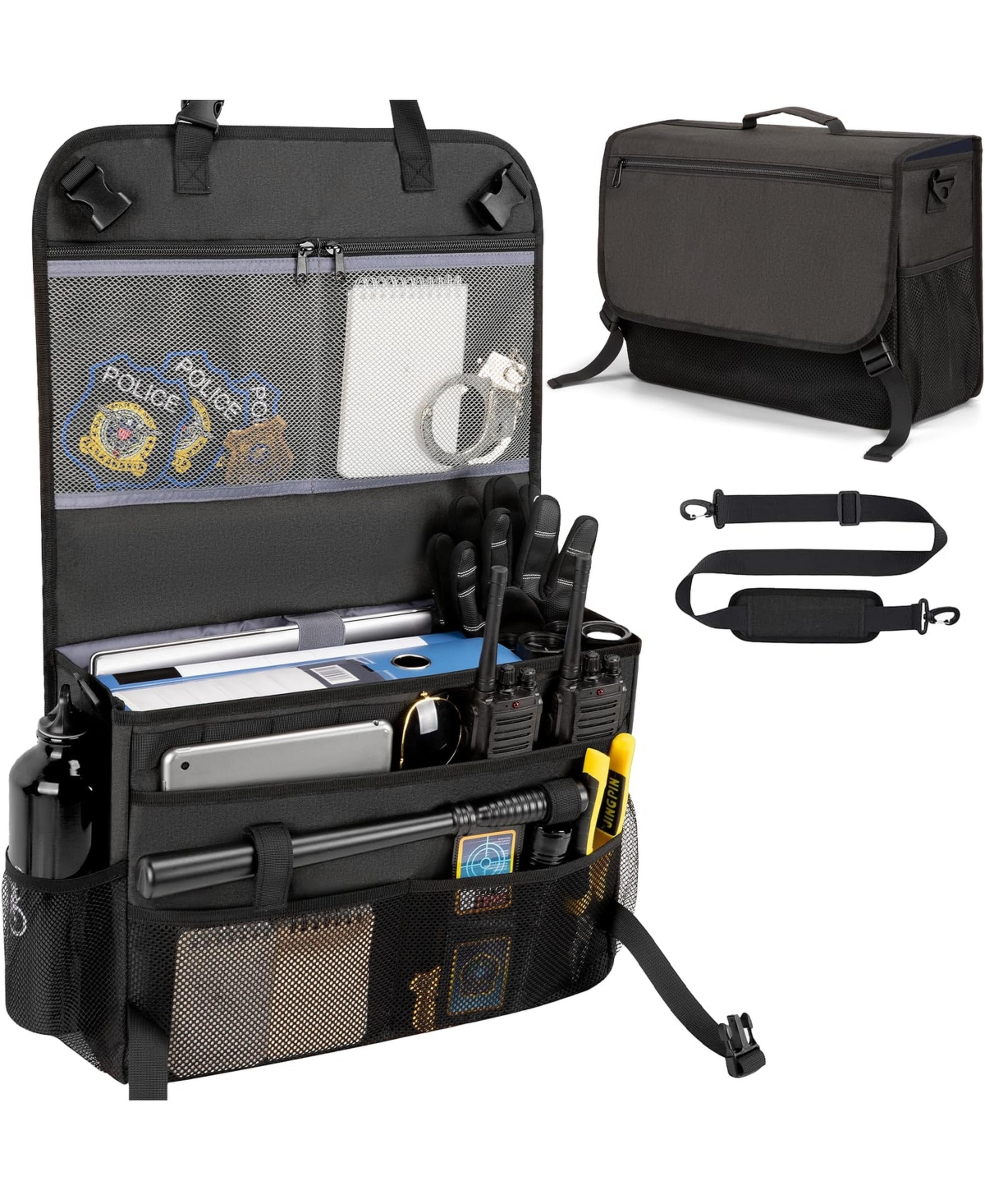 Xdovet Patrol Bag Law Enforcement Gear Car Front Seat Organizer - Black