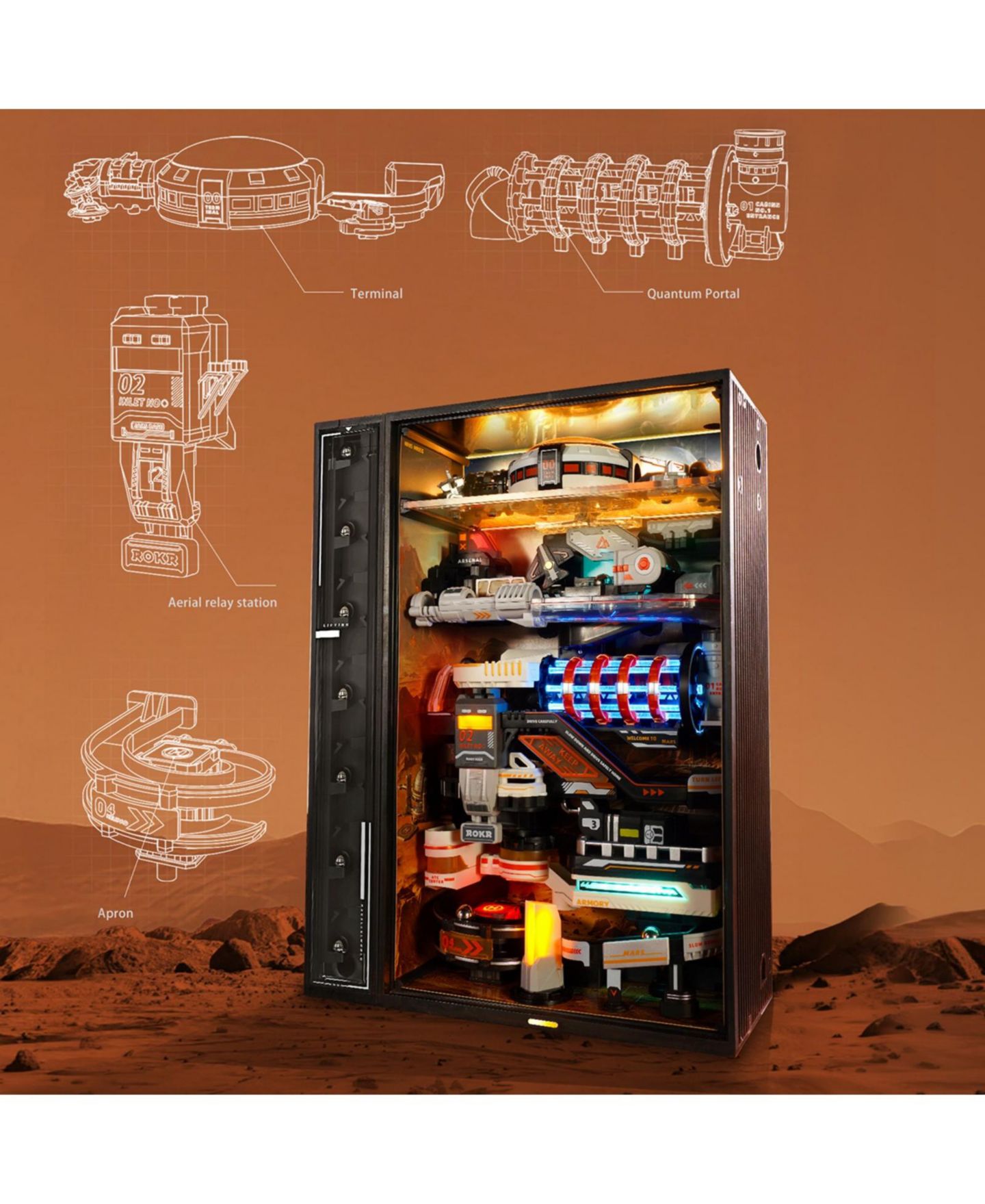 Детские конструкторы Robotime Mars Outpost 3D Wooden Motorized Marble Run Puzzle, Ages 14+ — фото 6