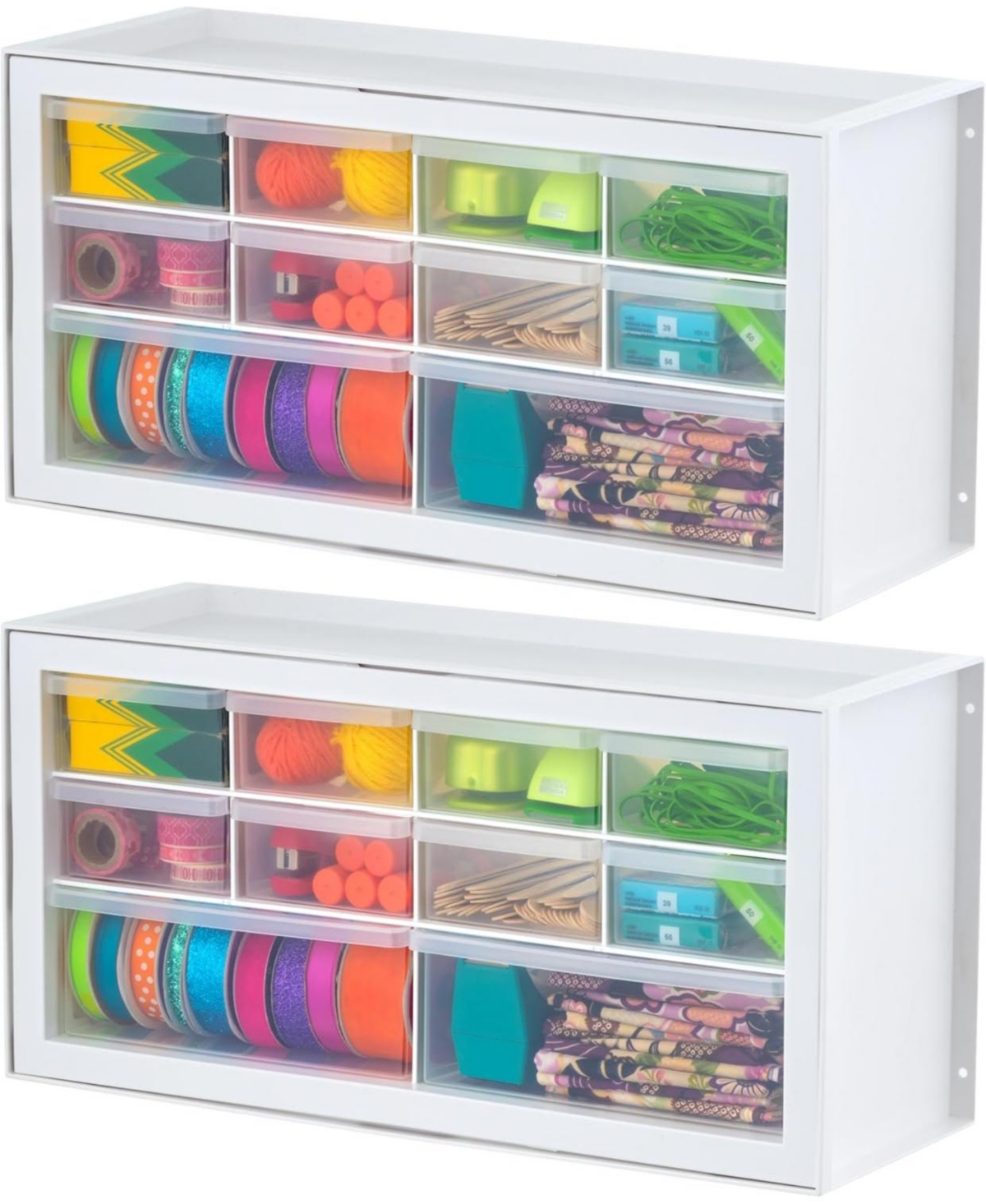 Iris Small Drawer Organizer Storage, 10-Drawer Craft Cabinet