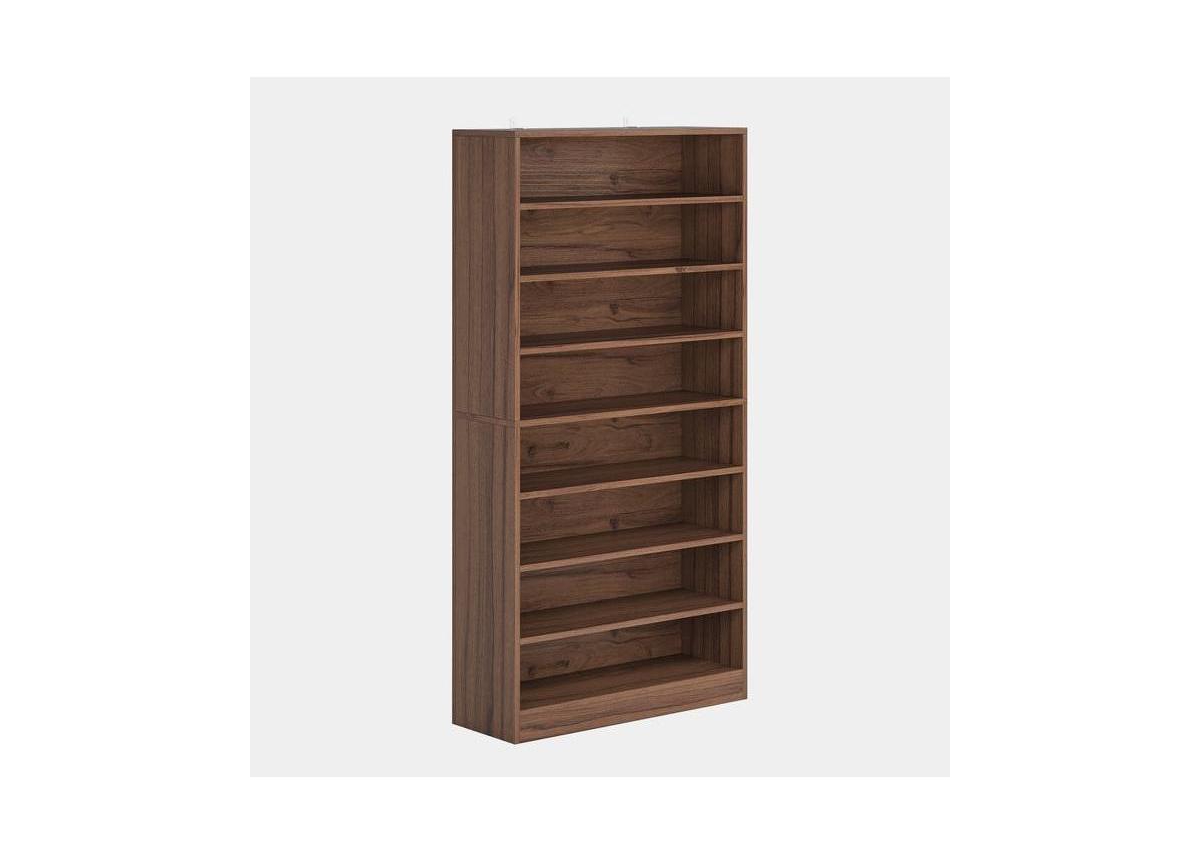 Slickblue Freestanding Wooden Shoe Rack with 8 Shelves for Closet and Entryway