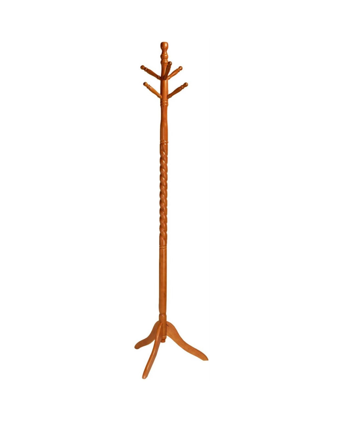 Slickblue Wooden Entryway Coat Rack and Hat Stand with Finish - Oak