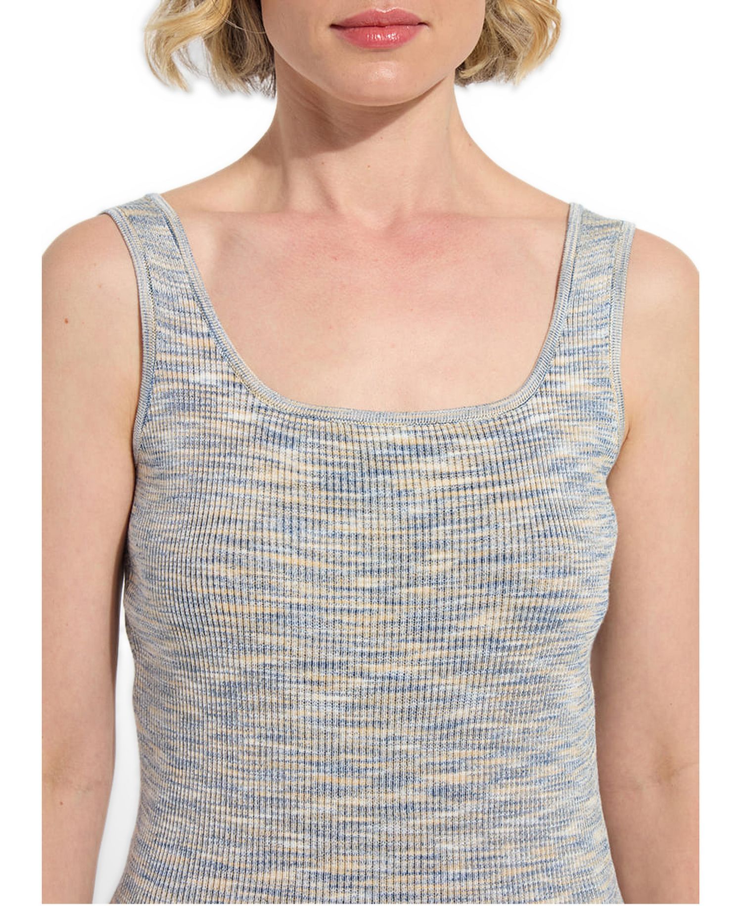 Women's Junie Space Dye 4-way Stretch Fitted Tank Top