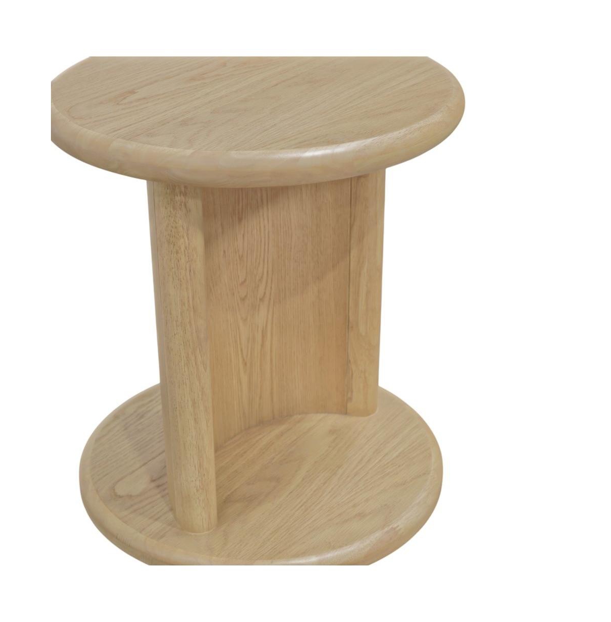 Starlight Canyon Home Light Oak End Table with Bottom Shelf Modern Design Single Piece - Light oak