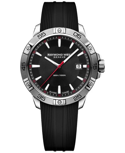 RAYMOND WEIL Men's Swiss Tango Black Rubber Strap Watch 41mm 8160-SR2-20001, A Macy's Exclusive Style