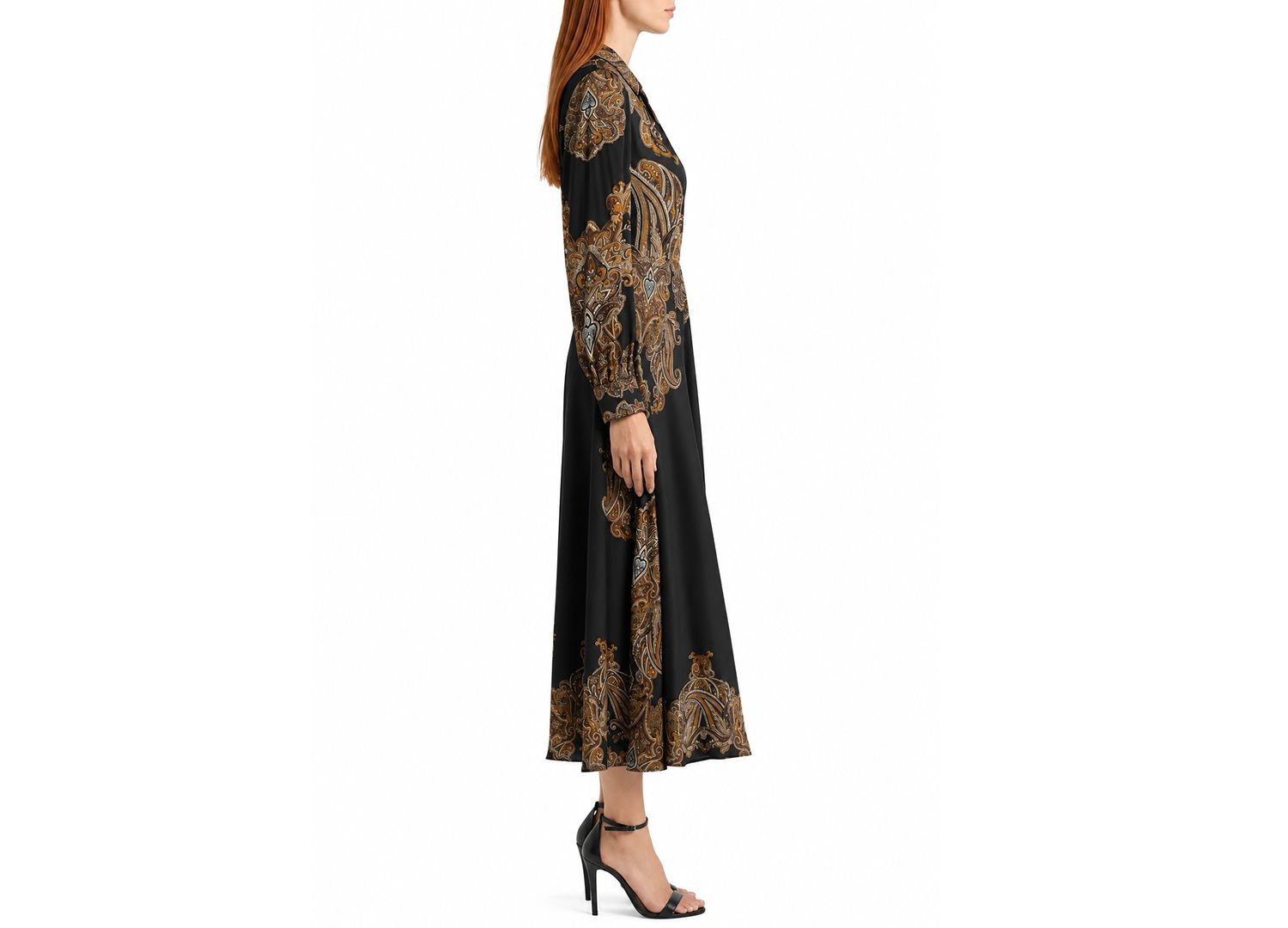 Women's Raquel Midi A-Line Twist-Neck Dress