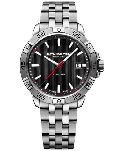 RAYMOND WEIL Men's Swiss Tango Stainless Steel Bracelet Watch 41mm 8160-ST2-20001