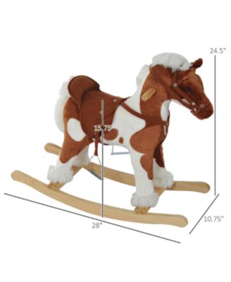 Wooden Rocking Horse Ride-On Toy, Ages 3+