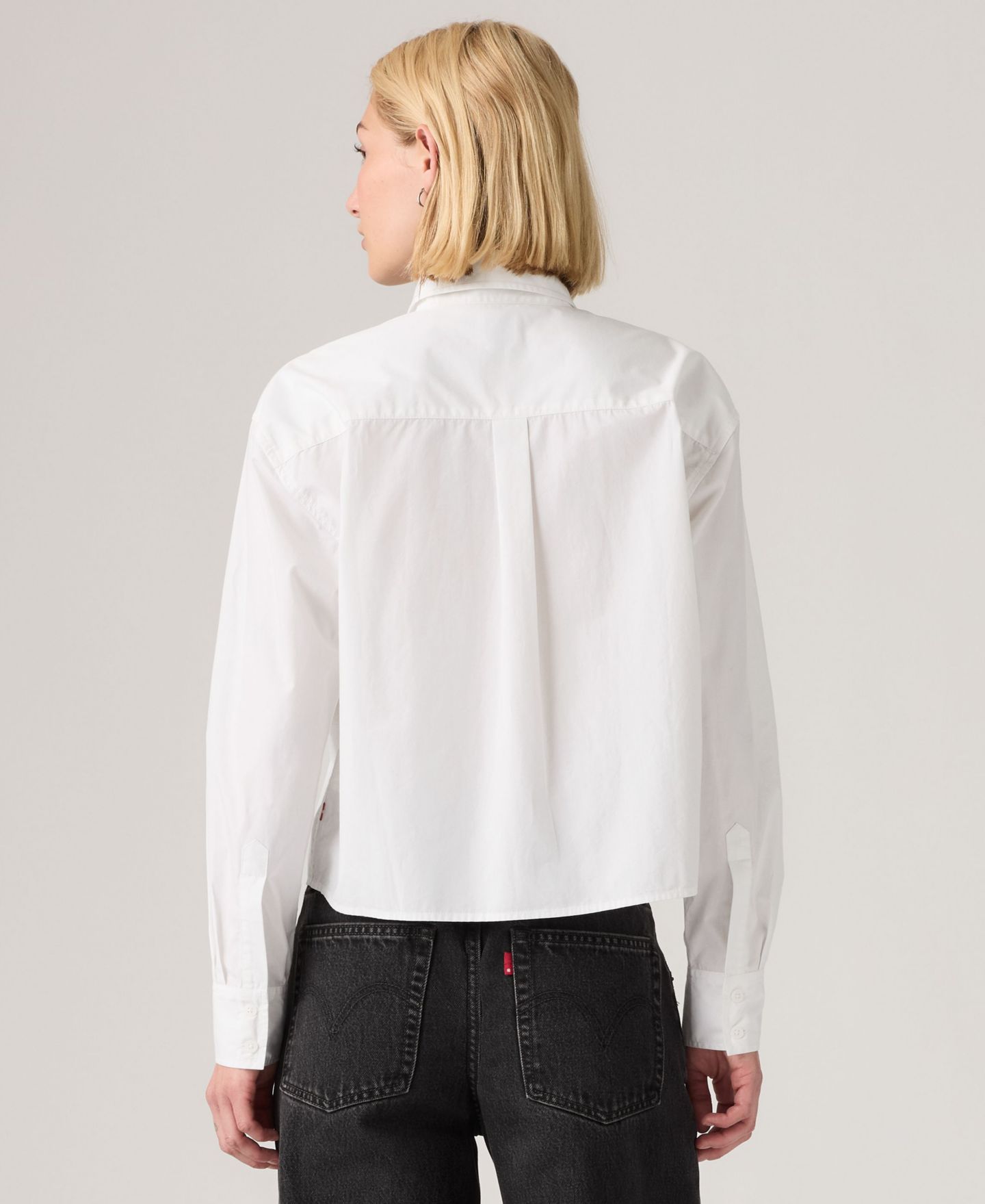 Женская рубашка Levi's Premium Harlie Long-Sleeve Cropped, цвет: Embellished Collar — фото 4