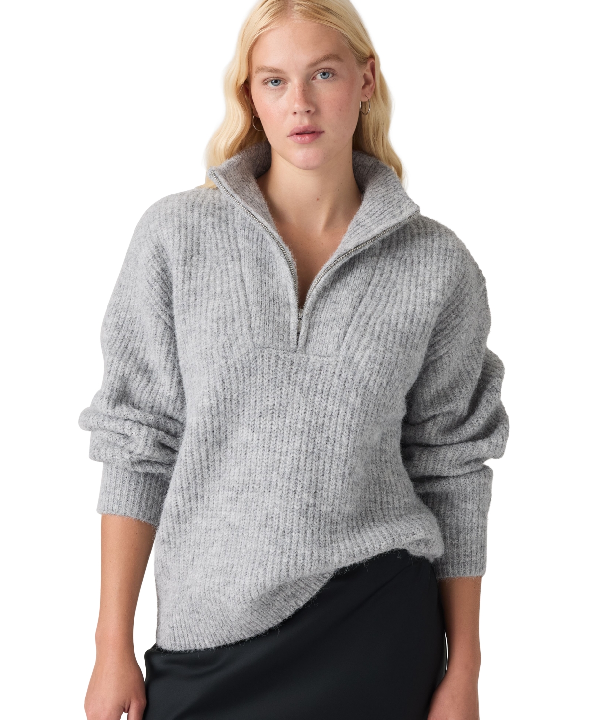 Levi's Women's Ava Cable-Knit Quarter-Zip Sweater