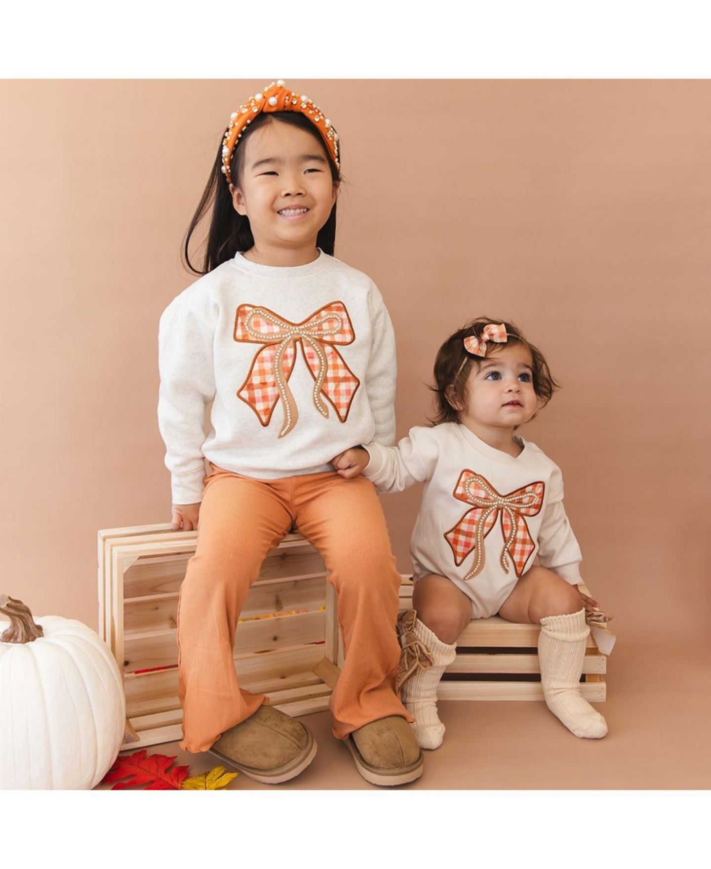 Толстовка Sweet Wink Cinnamon Plaid Bow Patch для девочек, цвет: Натуральный меланжевый — фото 5